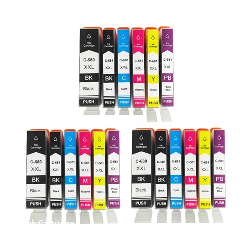 Cartouche d'encre XXL PGI-680 CLI-681 élimine les pannes d'impression sur Canon TS9560