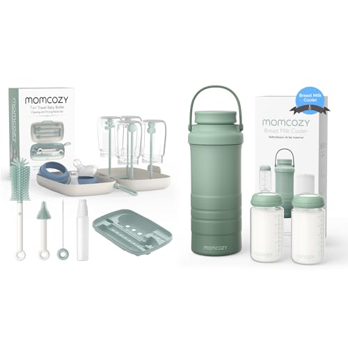 Image of Momcozy Bottle Brush Set & Momcozy 22oz Portable Breast Milk Cooler