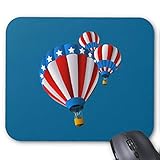  Mouse-Pad 24*20cm  Qualit?ts-Mauspad aus strapazierf?higem Kunststoff mit rutschfester Unterseite aus Zellkautschuk - passend f¨¹r alle g?ngigen Mouse-Hei?luftballone der amerikanischen Flagge
