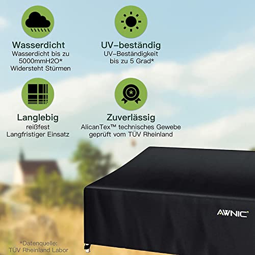 Housse de canapé imperméable 3 places bâche jardin polyester 420D - 4