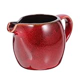 ULTECHNOVO Cerámica Jarra con Mango y para Leche y Salsa Jarra Cremera Versátil para Café y Cocina Diseño Europeo Escamado para Té y Reuniones Familiares