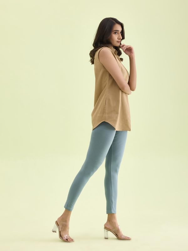 Image of GO COLORS Women Slim Cotton Leggings