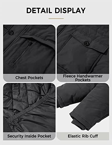 Image of Soularge Men's Big and Tall Winter Warm Heavy Hooded Parka Jacket