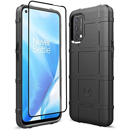Sucnakp for Oneplus Nord N200 5G Case 1+ Nord N200 5G Case with Screen Protector Heavy Duty Shock Absorption Impact Resistant Protective Cover for Oneplus Nord N200 5G(New Black)