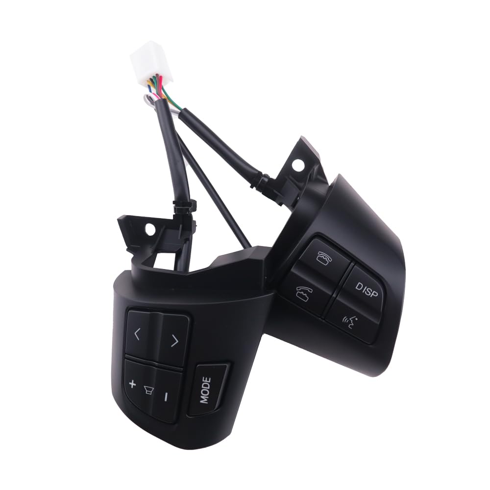 Steering Wheel Audio Control Button 8425002230 Compatible with to-YO-TA COR OL-LA ADE150 NDE150 NRE150 ZRE15 ZZE150 2010-2013 84250-02230-Black