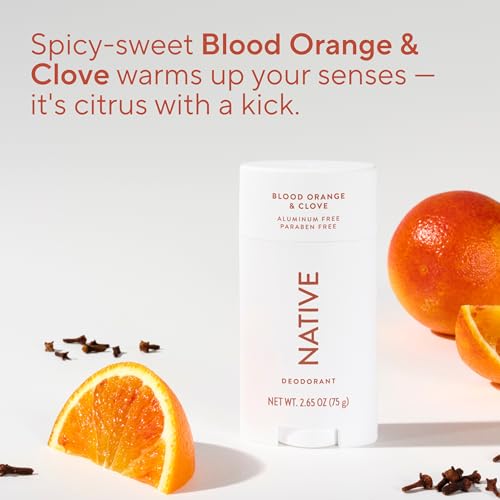 Image of Native Deodorant Contains Naturally Derived Ingredients, 72 Hour Odor Control, Deodorant for Women and Men, Aluminum Free, Blood Orange & Clove 2.65oz