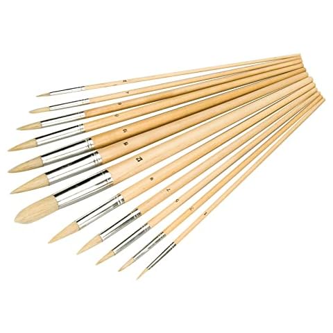 Silverline 12-Piece Pointed Tip Brush Set Cover