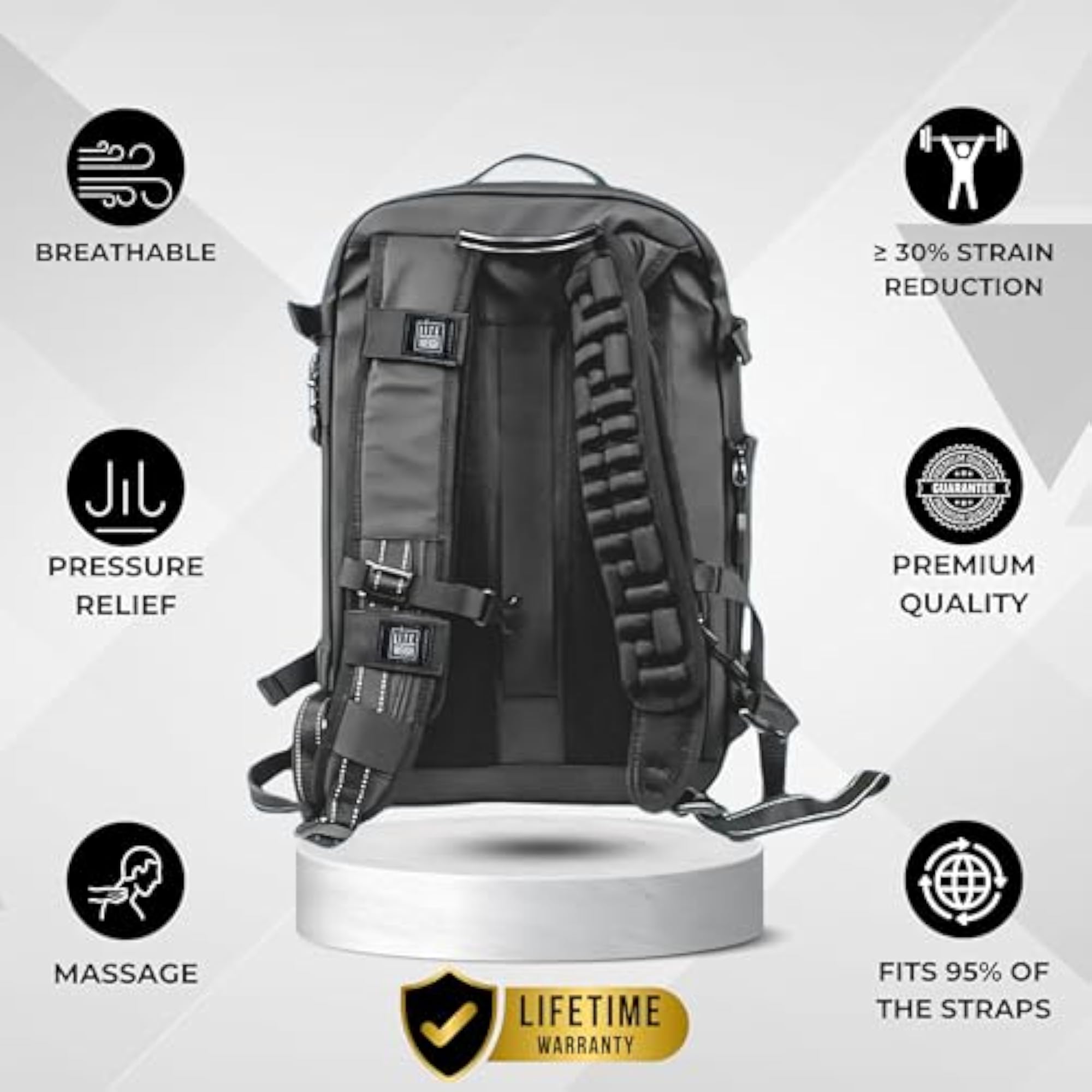 LITEWEIGH AIRBAG Shoulder Strap Pad, Ergonomic Design