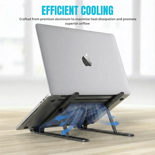 Soporte para Laptop Plegable de Metal Negro miniatura 3