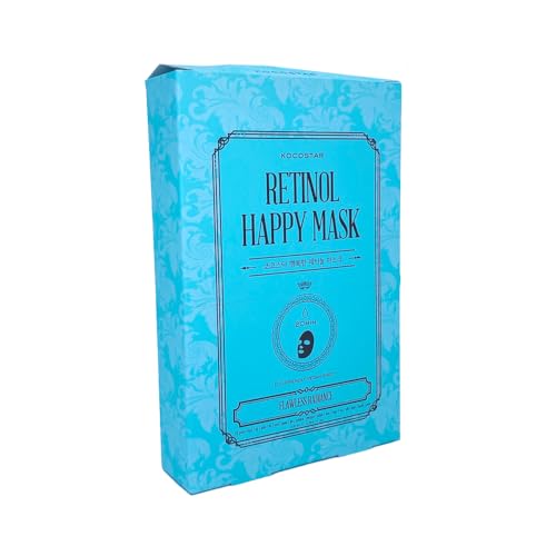 Kocostar Retinol Happy Mask – Pack de 4 mascarillas faciales coreanas antiedad con Retinol y Niacinamida, aptas para pieles sensibles - imagen 3