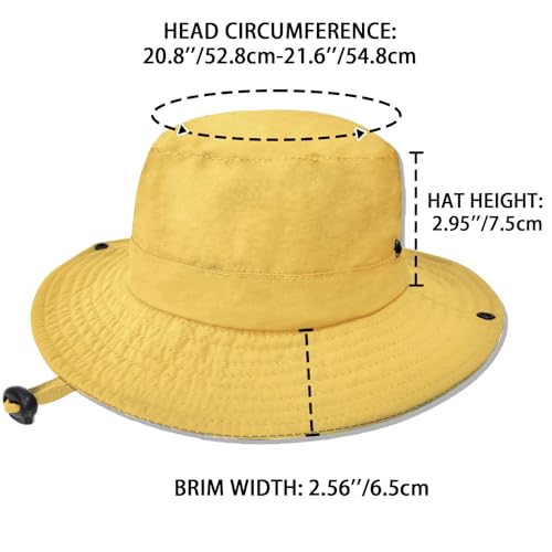 Image of Outdoor Kids Sun Hat UPF 50+ Quick Dry Foldable Bucket Hat Lightweight Adjustable Fishing Safari Hat for Girls and Boys