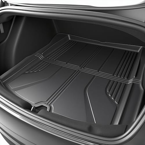 SUPER LINER Floor Mats for 2024-2025 2026 Tesla Model 3 Highland | 6-Piece Set Extra-Thick TPE All-Weather Floor & Cargo Liners | Pet & Child-Friendly Custom Fit Interior Accessories