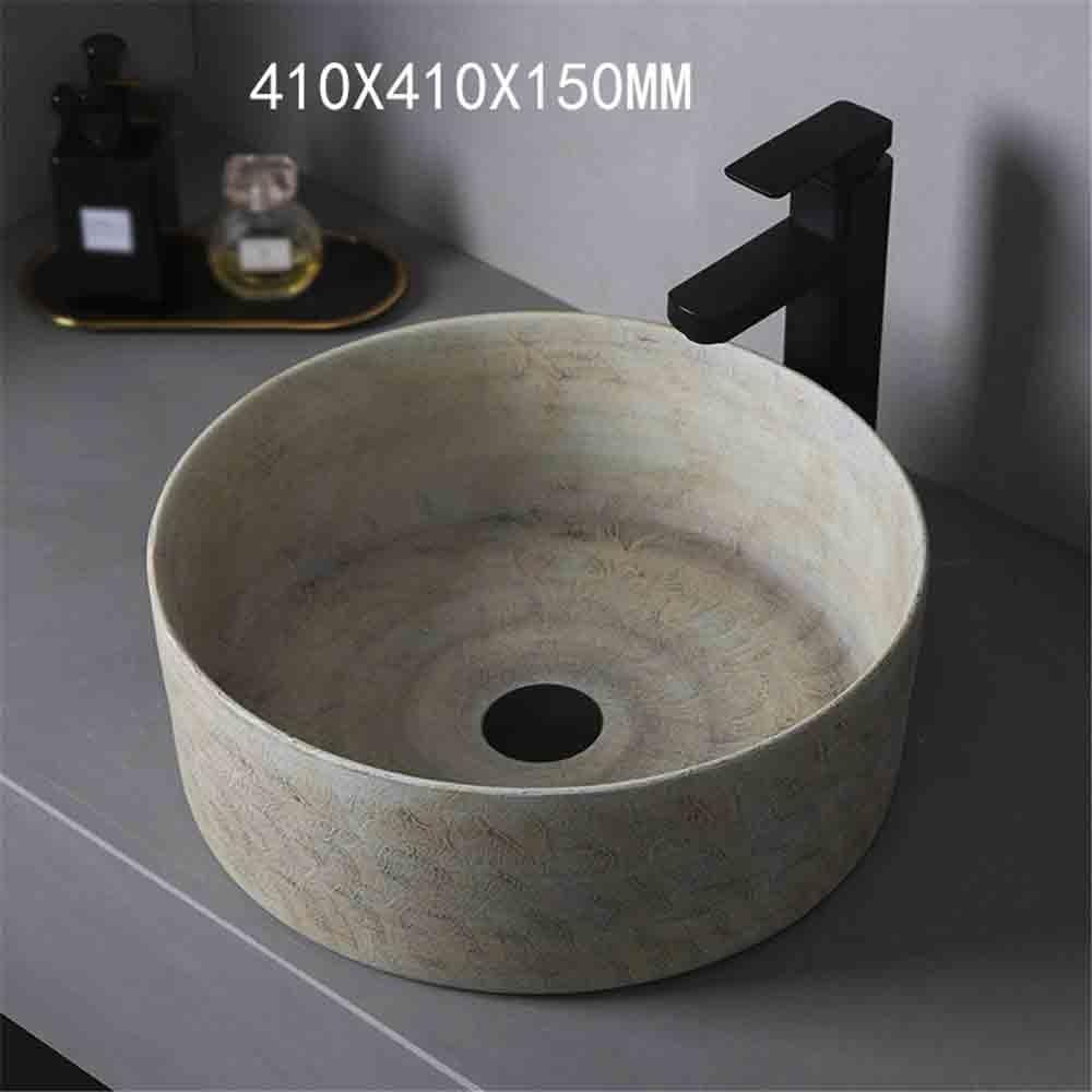 Lavabo da appoggio Lavabo da bagno rotondo con lavabo appoggio
