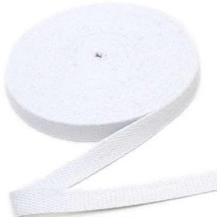 Alça De Bolsa/Cru/Preta/Branca/Azul e Vermelha 100% Algodão Larg 30mm(BRANCO,2,00 MT X 30 MM LARGURA)