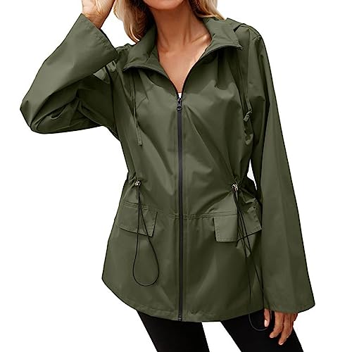 Genérico Chaqueta De Invierno Mujer - Chubasquero con Capucha Y Cremallera para Mujer para Otoño E Invierno Deportes para IR Al Trabajo Senderismo Abrigo Prendas De Vestir Exteriores con Cuello