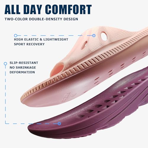 NPNYSY Womens Recovery Sandals Mens Comfortable Athletic Slides Thick Cushion Lightweight Plantar Fasciitis Sport Sliders of Indoor Outdoor,Arch Support Orthotic Open Toe4