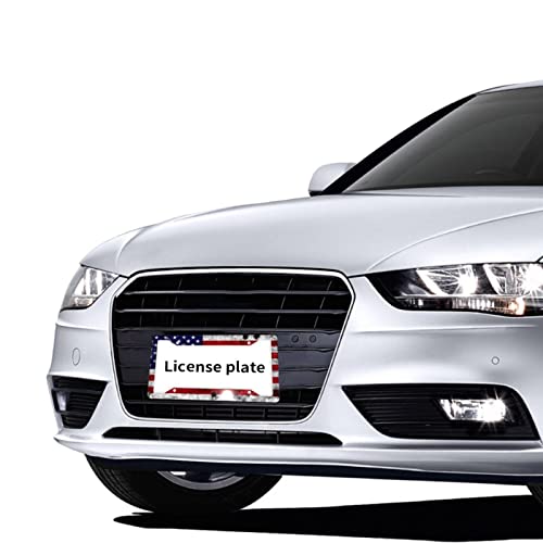 Vintage American Flag License Plate Frame 2 Pcs Patriotic Bullet Hole American Flag License Plate Cover Novelty Patriotic Car Accessories For Veteran Retro Usa Flag License Plate Frame #TOP5