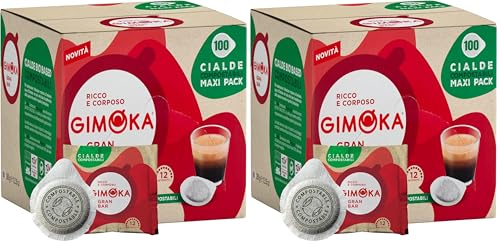 Gimoka - Compatibile Per Easy Serving Espresso - Cialde Ese 44-50 Cialde - Gusto GRAN BAR INTENSO - Intensità 12 - In Carta Compostabile (Confezione da 2)