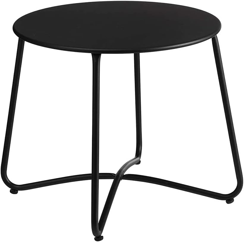 Iron Small Round Table Sofa Bedside Table Coffee Table Solid Color Courtyard Balcony Outdoor Coffee Table