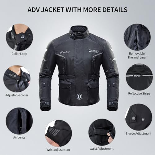 DUHAN 3-in-1 Armored Motorcycle Jacket
