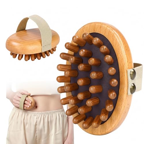 Image of Wooden Scalp Massager Comb for Hair Growth and Dandruff Control Manual Head Hair Massager Brush for Men and Women Natural Wood Scalp Massage Comb for Daily Hair Care Pack of 1 (Brown)