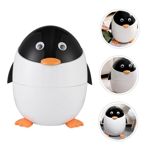 Caneca de basura con tapa Zerodeko diseño pingüino miniatura 7