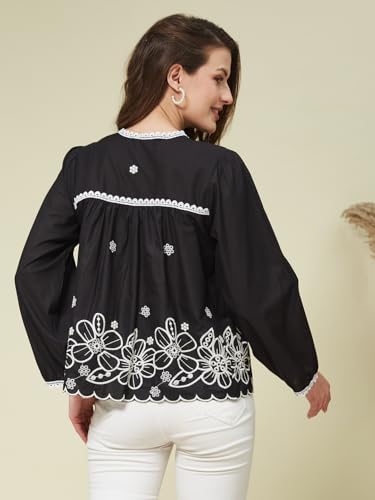 Image of J TURRITOPSIS Women's Cotton Peplum Casual Shirt