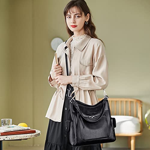 Image of Over Earth Leather Hobo Purses and Handbags for Women Ladies Shoulder Crossbody Purse