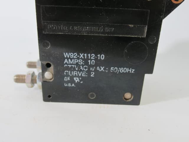 TE CONNECTIVITY / POTTER & BRUMFIELD - W92-X112-10 - CIRCUIT BREAKER, HYD-MAG, 2P, 277V, 10A
