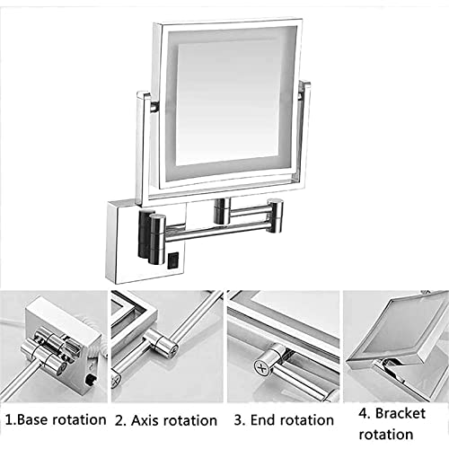Miroir de maquillage mural rectangulaire pour illuminer votre routine beauté