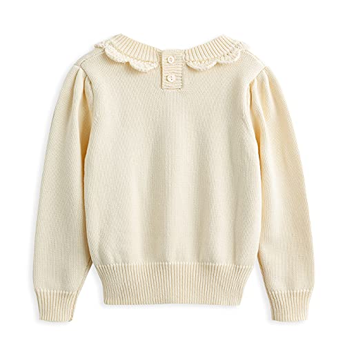 Curipeer Toddler Girls Knit Sweater Long Sleeve Crewneck Solid Pullover Knit Tops2