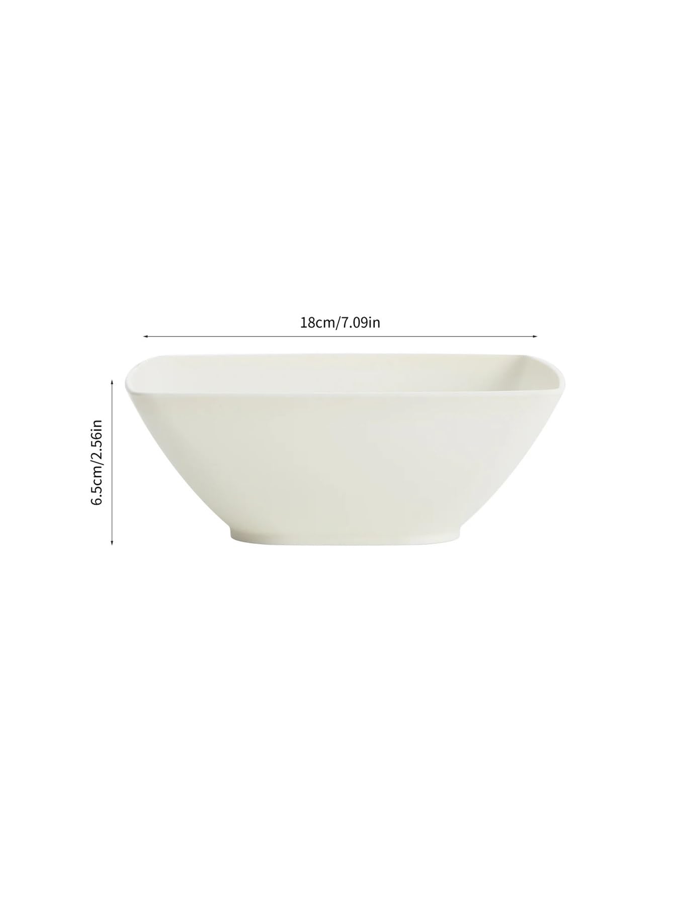 Cuenco Cuadrado de plástico Grande, vajilla Beige Reutilizable for Sopa y Ensalada(6pcs-Beige)