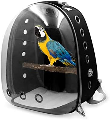 bromrefulgenc Space Capsule Parrot Bag,Portable Oxford Cloth Transparent Cover Hollow Case Parrot Bird Travel Bubble…