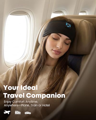 Image of Sleep Headphones Wireless Bluetooth,Headband Headphones for Side Sleepers, Sleep Seadphones,Ideal for Housework,Travel,Yoga,Workout,Running,Sports,Gift
