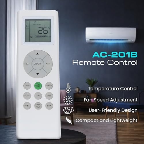 Image of Electronic Spices AC Remote | Compatible with Blue Star AC (Model AC-201B) with AAA Batteries