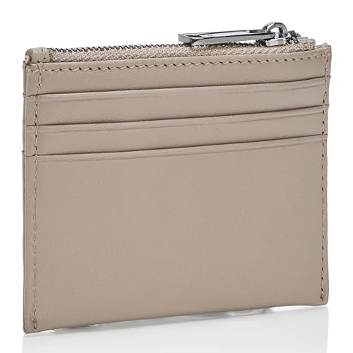 BOSS Icon Logo Zip Card Case, cream, PCE.2