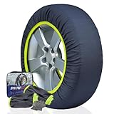 WENORE タイヤチェーン 布製 非金属 布チェーン スノーソックス 規制対応 タイヤソックス 軽自動車 取り付 外けが簡単 5分で装着 スノーチェーン タイヤ滑り止め 雪道 凍結対策 正規品 適合タイヤ:195/65R15 215/45R17 225/40R18 185/60R15 175/65R15 185/65R15 チェーン 他のモデルについてはサイズ表を参照してください(78)