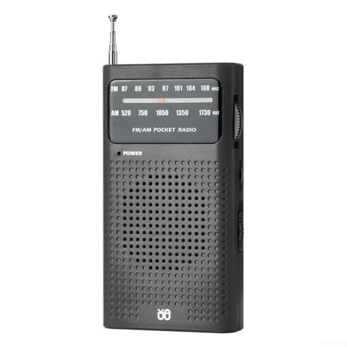 Radios DAB portátiles, mini radio AM FM de banda completa digital con altavoz, auriculares adecuados para disfrute en interiores y exteriores (negro)