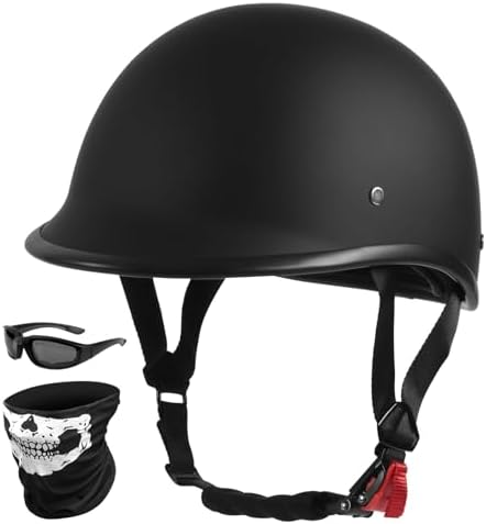 Motorcycle Half Face Helmet, Lightweight Vintage Half Helmet, DOT Certified, Unisex