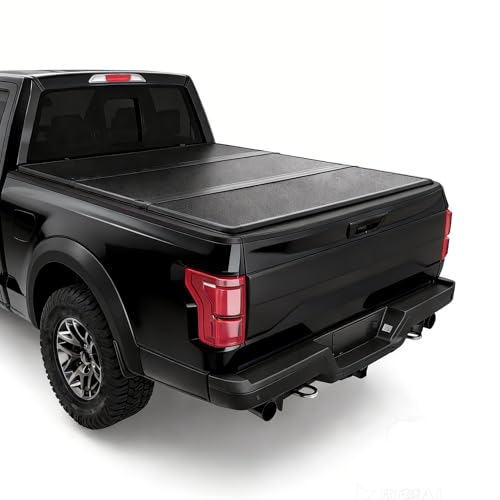 NK SUPPORT Hard Tri Fold Truck Bed Tonneau Cover Compatible with 2009-2024 Dodge Ram 1500 5'7' BedWithout Rambox with LED Lamp Truck Bed Cover - Waterproof,Theftproof,No-Drill Installation