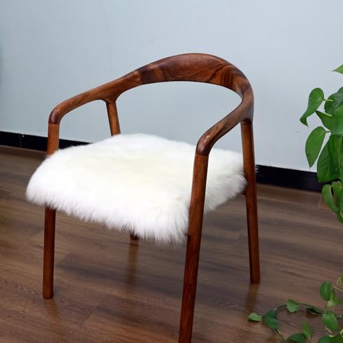 RZLWOOL Real Natural Wool Chair Cushion Non-Slip Comfortable Genuine Sheepskin