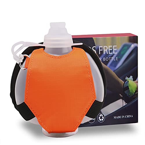 SOYAR Léger et Durable Bouteille de l'eau Courante, à Fixer au Vélo, Marche, Course à Pied, Sports, Loisirs et Toutes Les Activités de Plein Air ( Fluorescent Orange ) Cover