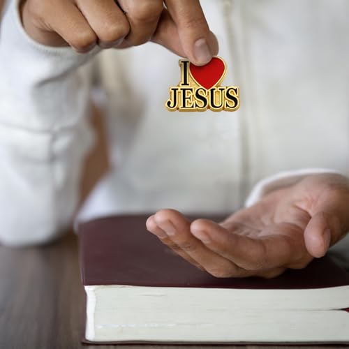 I Love Jesus Religious Lapel Pin Bulk Jesus Christian Enamel Bible Verses Pins Badges Metal Badge Brooch Set for Appreciation Religious Gifts4