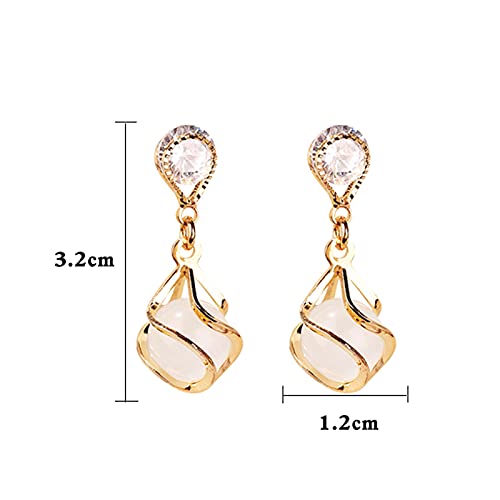 Boucles d'oreilles en diamant et perles cristal éclatant de mariage