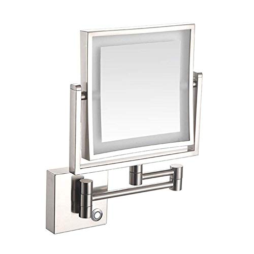 Miroir maquillage 3X bras extensible et double face rectangulaire - 2