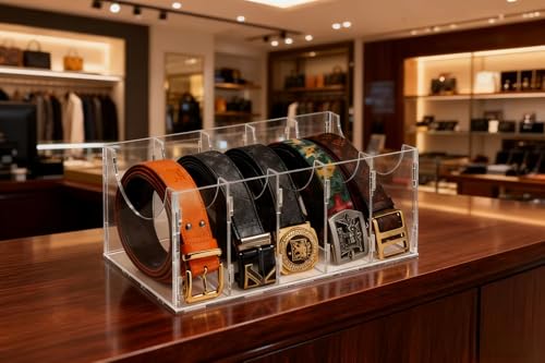 Organiseur de ceinture support de rangement cravate et vitrine nœud papillon - 4