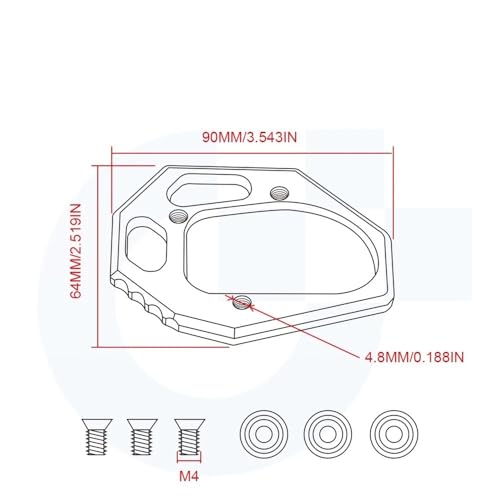 Béquille latérale de moto pour FZ6 FZ6R XJ6 ABS et YZF R7 - 3