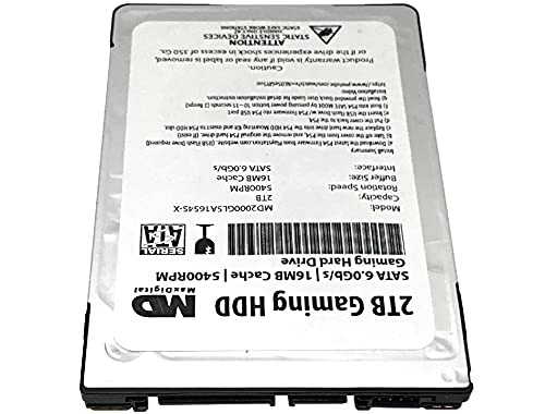 Image of MaxDigitalData (MD2000GLSA1654S-PS) 2TB 5400RPM 8MB Cache (7mm) SATA 6.0Gb /s 2.5inch Gaming Hard Drive (for PS4) - 2 Year Warranty