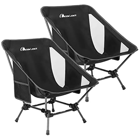 Camping Chairs, 2 Pack Portable Folding Chairs, Ultralight Camp Chair with Carry Bag, Camp Accessories, Outdoor Chairs Foldable Chair for Backpacking, Hiking, Beach, Travel & Picnic, Lawn Chairs Cover