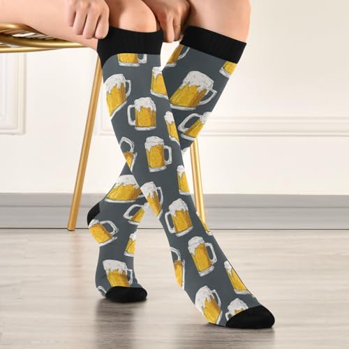 Image of SHJI Compression Socks for Women Sock Men Knee High Stockings for Running Athletic Hiking Cycling
